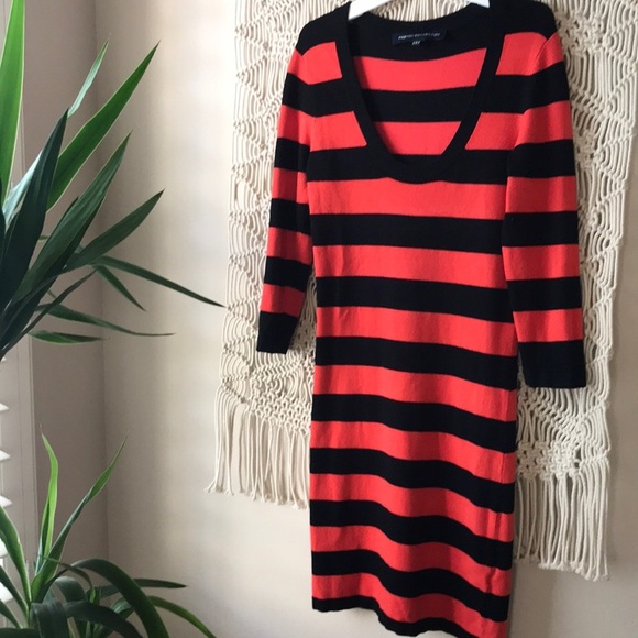 French Connection knit dress 3/4th length sleeves - Picture 1 of 7